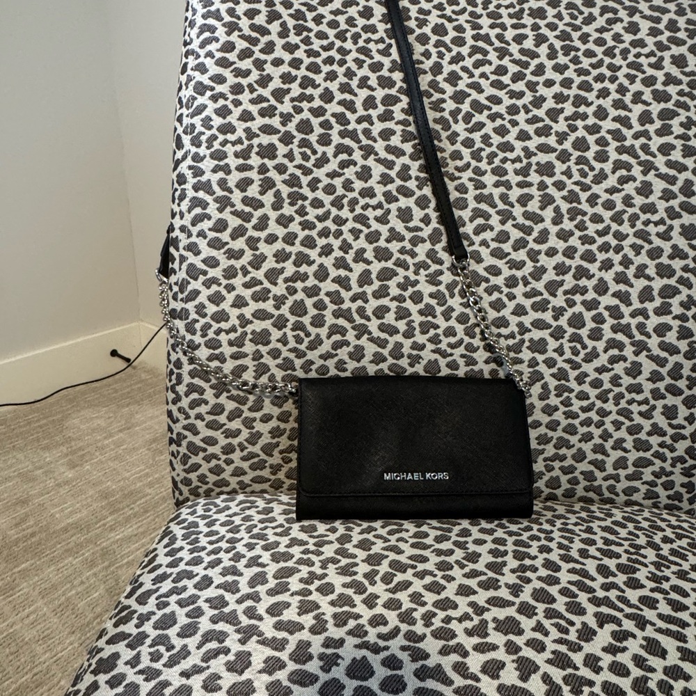 Michael Kors Black Leather Crossbody